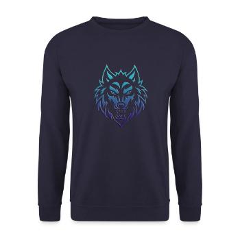 Wolf 2024 02 - Unisex Sweatshirt - navy - Front - Alina (178cm) & Michal (187cm)