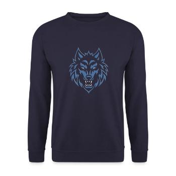 Loup 2024 03 - Sweat-shirt Unisexe - marine - Devant - Alina (178cm) & Michal (187cm)
