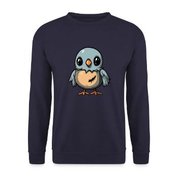 Dove Bird Halloween Zombie - Unisex Sweatshirt - navy - Front - Alina (178cm) & Michal (187cm)