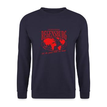 Cadeau de football à domicile de Ratisbonne - Sweat-shirt Unisexe - marine - Devant - Alina (178cm) & Michal (187cm)