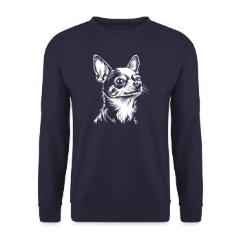 Chihuahua - Dog Fan - Unisex Sweatshirt - navy - Front - Alina (178cm) & Michal (187cm)
