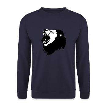 Lion - Sweat-shirt Unisexe - marine - Devant - Alina (178cm) & Michal (187cm)