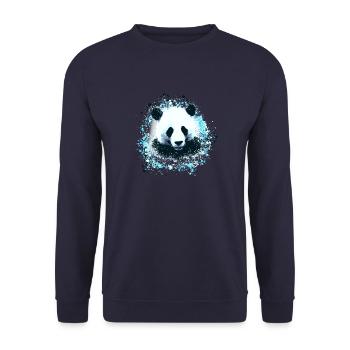 Panda,ours panda,ours, Graffiti, Peinture - Sweat-shirt Unisexe - marine - Devant - Alina (178cm) & Michal (187cm)
