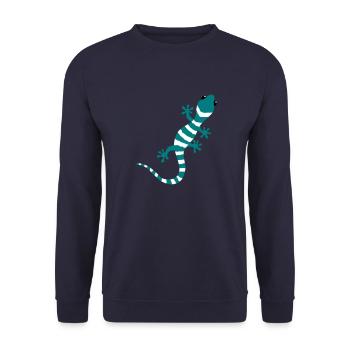 Gecko Salamander Lizard Reptile cadeau d'escalade - Sweat-shirt Unisexe - marine - Devant - Alina (178cm) & Michal (187cm)