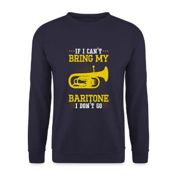 Drôle de baryton disant fanfare - Sweat-shirt Unisexe - marine - Devant - Alina (178cm) & Michal (187cm)