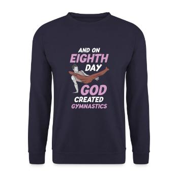 God Gymnastics Aerobic Gymnast - Unisex Pullover - Navy - Vorne - Alina (178cm) & Michal (187cm)