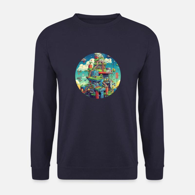 Fun with pixel video games - Unisex Sweatshirt - navy