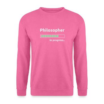 Philosoph in Arbeit - Unisex Pullover - Pink - Vorne