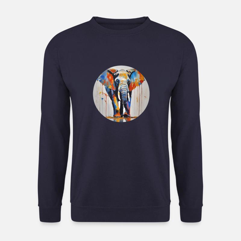 Elefant im Farbeimer - Unisex Pullover - Navy