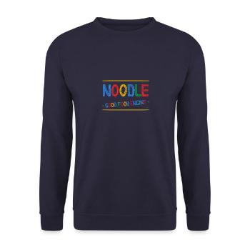 NOODLE, GOOD FOOD ENGINE ! (cuisine) - Sweat-shirt Unisexe - marine - Devant - Alina (178cm) & Michal (187cm)