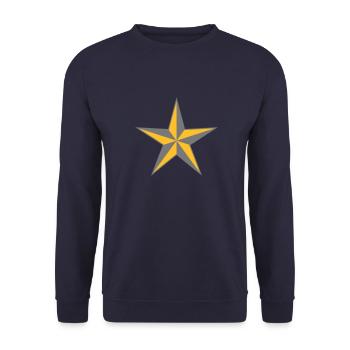 militaire étoiles - Sweat-shirt Unisexe - marine - Devant - Alina (178cm) & Michal (187cm)