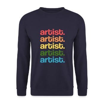 Artiste Rainbow - Sweat-shirt Unisexe - marine - Devant - Alina (178cm) & Michal (187cm)
