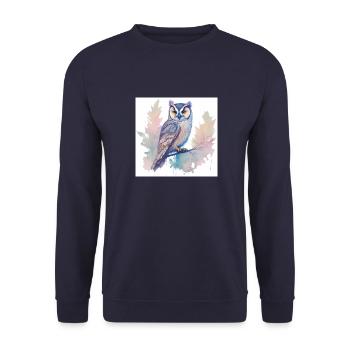 Eule - Unisex Pullover - Navy - Vorne - Alina (178cm) & Michal (187cm)