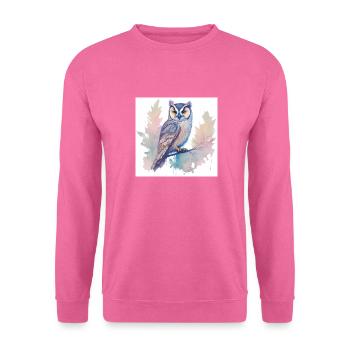 Eule - Unisex Pullover - Pink - Vorne