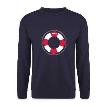 Lifebuoy / Life Buoy (3c) - Unisex Sweatshirt - navy - Front - Alina (178cm) & Michal (187cm)