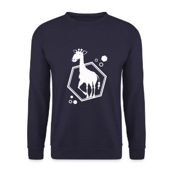 Giraffe Africa Wilderness Conservation - Sweat-shirt Unisexe - marine - Devant - Alina (178cm) & Michal (187cm)