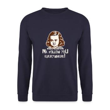 Moi vous suis partout! - Sweat-shirt Unisexe - marine - Devant - Alina (178cm) & Michal (187cm)