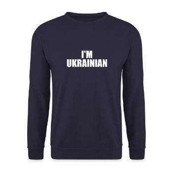 Ukraine - Unisex Sweatshirt - navy - Front - Alina (178cm) & Michal (187cm)