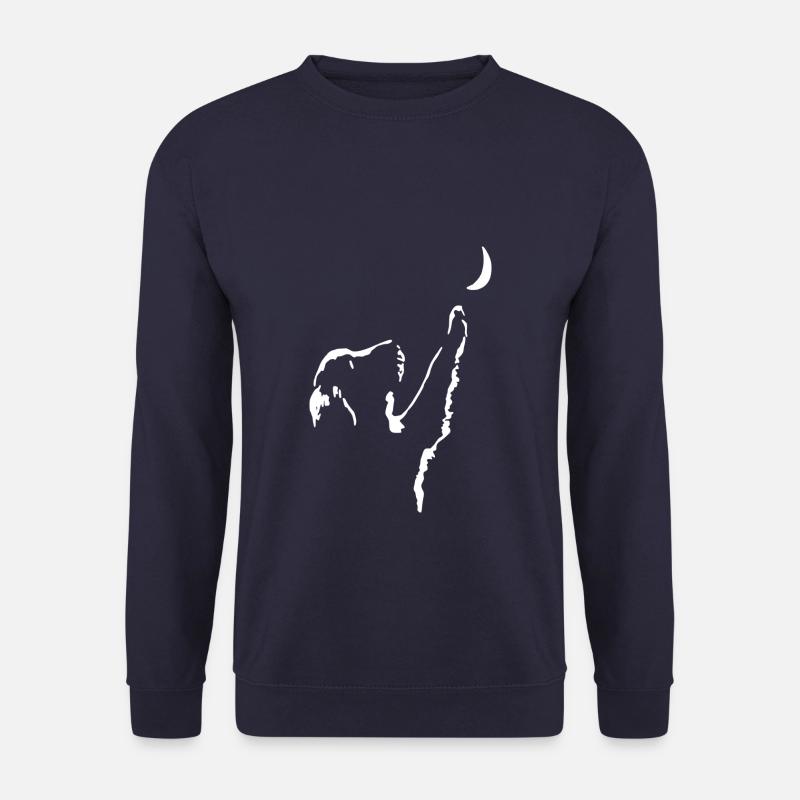 Hund mit Mond - Unisex Pullover - Navy