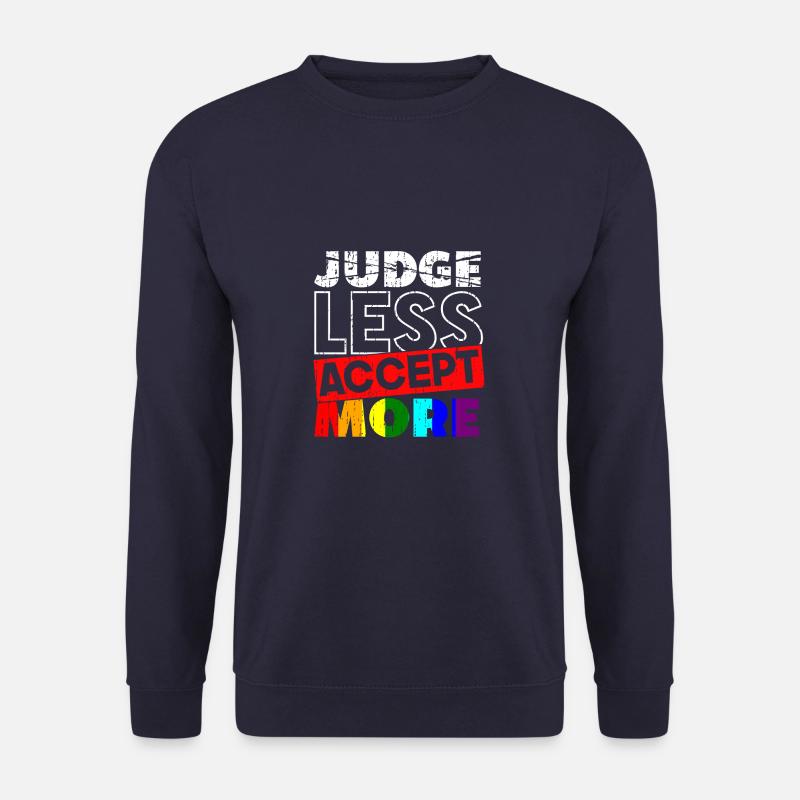 Judge Less Accept More - Unisex Pullover - Navy