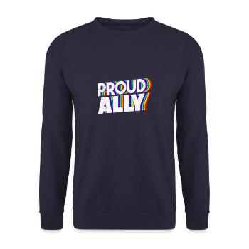 Proud Ally - Unisex Sweatshirt - navy - Front - Alina (178cm) & Michal (187cm)