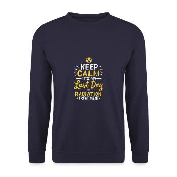 Chemotherapy Chemo Cancer Radiology Radiation - Unisex Sweatshirt - navy - Front - Alina (178cm) & Michal (187cm)