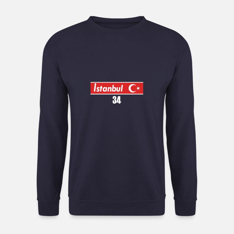 34 Isanbul tyrkisk nummerplade som gave - Unisex sweater - marineblå
