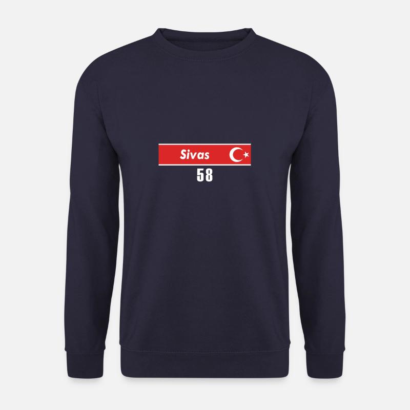 58 Sivas Türkisches Nummernschild als Geschenk - Unisex Pullover - Navy