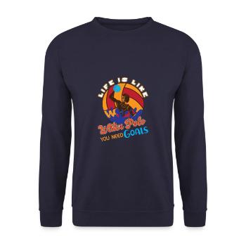 Waterpolo Water Polo Water Polo - Gift - Unisex Sweatshirt - navy - Front - Alina (178cm) & Michal (187cm)