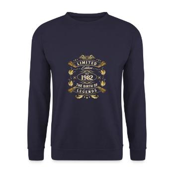Juillet 1982 - Cadeau d’anniversaire 40. Génial. - Sweat-shirt Unisexe - marine - Devant - Alina (178cm) & Michal (187cm)