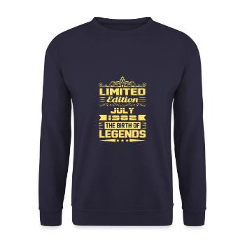 Juli 1982 - 40. Geburtstag Geschenk. Awesome. - Unisex Pullover - Navy - Vorne - Alina (178cm) & Michal (187cm)