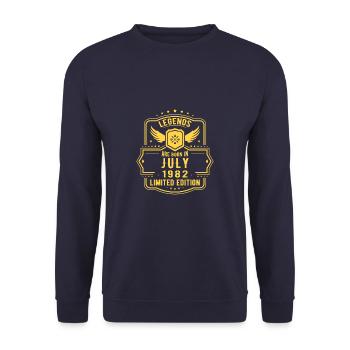 Juli 1982 - 40. Geburtstag Geschenk. Awesome. - Unisex Pullover - Navy - Vorne - Alina (178cm) & Michal (187cm)