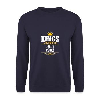 Juli 1982 - 40. Geburtstag Geschenk. Awesome. - Unisex Pullover - Navy - Vorne - Alina (178cm) & Michal (187cm)