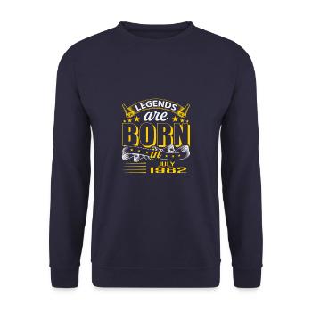 Juillet 1982 - Cadeau du 40e anniversaire. Génial. - Sweat-shirt Unisexe - marine - Devant - Alina (178cm) & Michal (187cm)