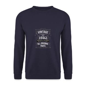 Juli 1982 - 40. Geburtstag Geschenk. Awesome. - Unisex Pullover - Navy - Vorne - Alina (178cm) & Michal (187cm)