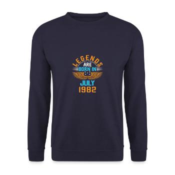 Juillet 1982 - Cadeau du 40e anniversaire. Génial. - Sweat-shirt Unisexe - marine - Devant - Alina (178cm) & Michal (187cm)