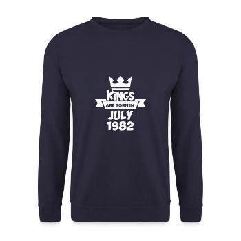 Juillet 1982 - Cadeau du 40e anniversaire. Génial. - Sweat-shirt Unisexe - marine - Devant - Alina (178cm) & Michal (187cm)