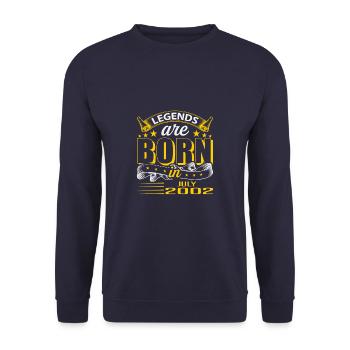 Juillet 2002 - Cadeau du 20e anniversaire. Génial. - Sweat-shirt Unisexe - marine - Devant - Alina (178cm) & Michal (187cm)