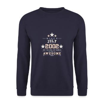 Juillet 2002 - Cadeau du 20e anniversaire. Génial. - Sweat-shirt Unisexe - marine - Devant - Alina (178cm) & Michal (187cm)