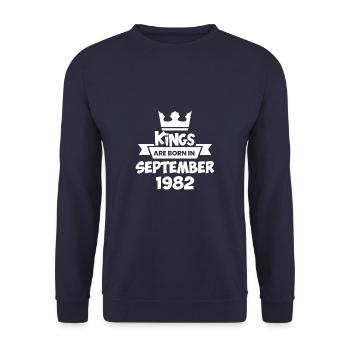 Septembre 1982 - cadeau du 40e anniversaire. Génial. - Sweat-shirt Unisexe - marine - Devant - Alina (178cm) & Michal (187cm)