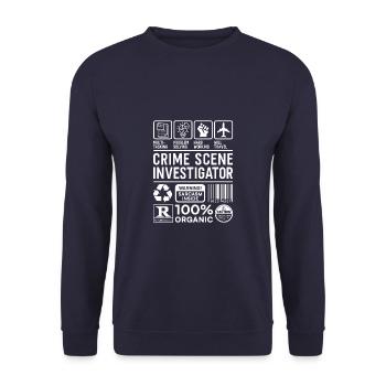 Sécurisation des traces - Kripo Polizei Kriminaltechnik - Sweat-shirt Unisexe - marine - Devant - Alina (178cm) & Michal (187cm)