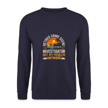 Ex Spurensicherung - Kripo Polizei Kriminaltechnik - Unisex Sweatshirt - navy - Front - Alina (178cm) & Michal (187cm)
