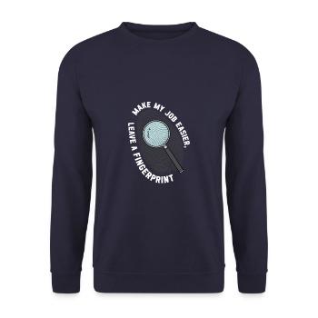Sécurisation des traces - Kripo Polizei Kriminaltechnik - Sweat-shirt Unisexe - marine - Devant - Alina (178cm) & Michal (187cm)
