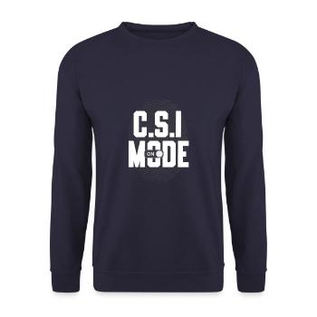 Spurensicherung - Kripo Polizei Kriminaltechnik - Unisex Pullover - Navy - Vorne - Alina (178cm) & Michal (187cm)