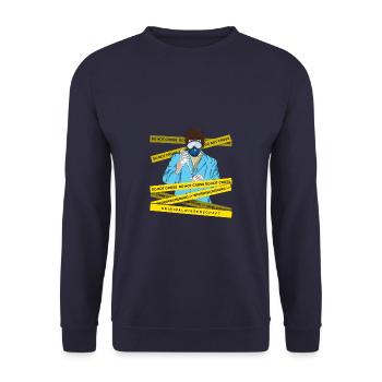 Sécurisation des traces - Kripo Polizei Kriminaltechnik - Sweat-shirt Unisexe - marine - Devant - Alina (178cm) & Michal (187cm)