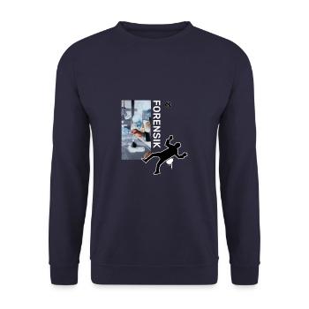Spurensicherung - Kripo Polizei Kriminaltechnik - Unisex Pullover - Navy - Vorne - Alina (178cm) & Michal (187cm)
