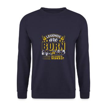Octobre 1962 - Cadeau du 60e anniversaire. Légende. - Sweat-shirt Unisexe - marine - Devant - Alina (178cm) & Michal (187cm)