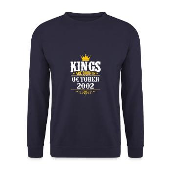 October 2002 - 20th birthday gift. Legend. - Unisex Sweatshirt - navy - Front - Alina (178cm) & Michal (187cm)