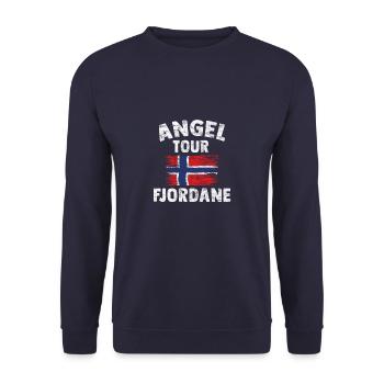 FJORDANE - Angel Tour Norvège personnalisable - Sweat-shirt Unisexe - marine - Devant - Alina (178cm) & Michal (187cm)