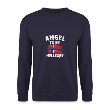 Hellesöy - Angel Tour Norvège Personnalisable - Sweat-shirt Unisexe - marine - Devant - Alina (178cm) & Michal (187cm)